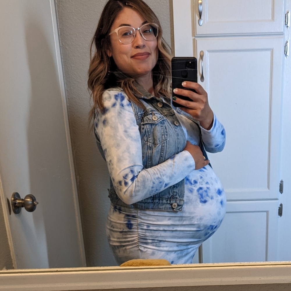 Maternity tie dye bodycon